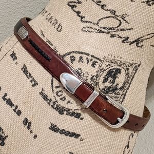 ONYX by BRIGHTON Leather & Silver Belt